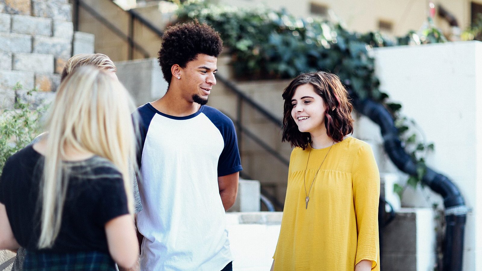 Young people in conversation