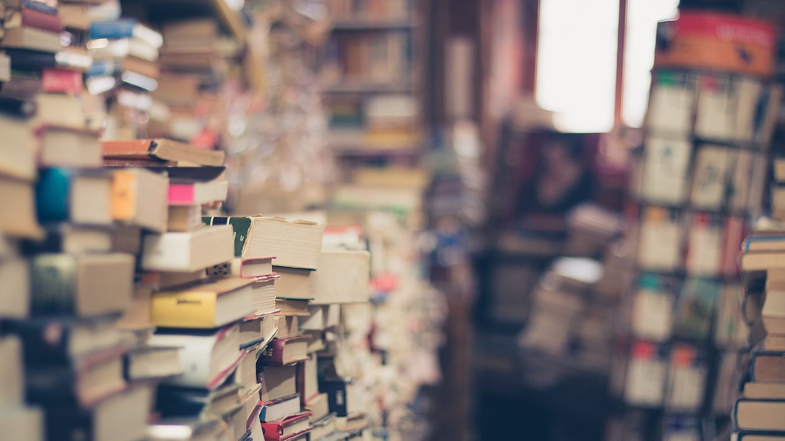 A stack of old books